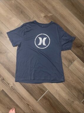 Hurley Navy Blue Tee with Silver Logo